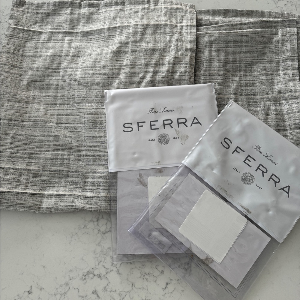 NWT ! Sferra Borsetto Euro Sham 26 x 26 - natural color